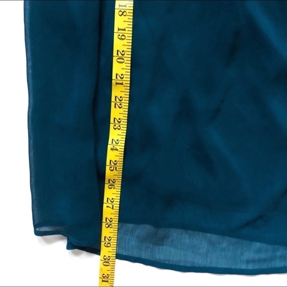 torrid CHIFFON LACE INSET BELL SLEEVE TOP TEAL SIZE 2 - Picture 6 of 6